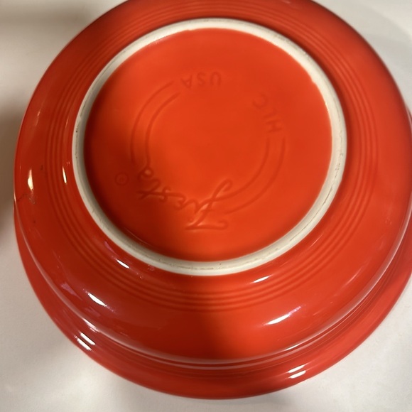 FIESTA PERSIMMON SERVING BOWL 8 1/2 " - Picture 3 of 4